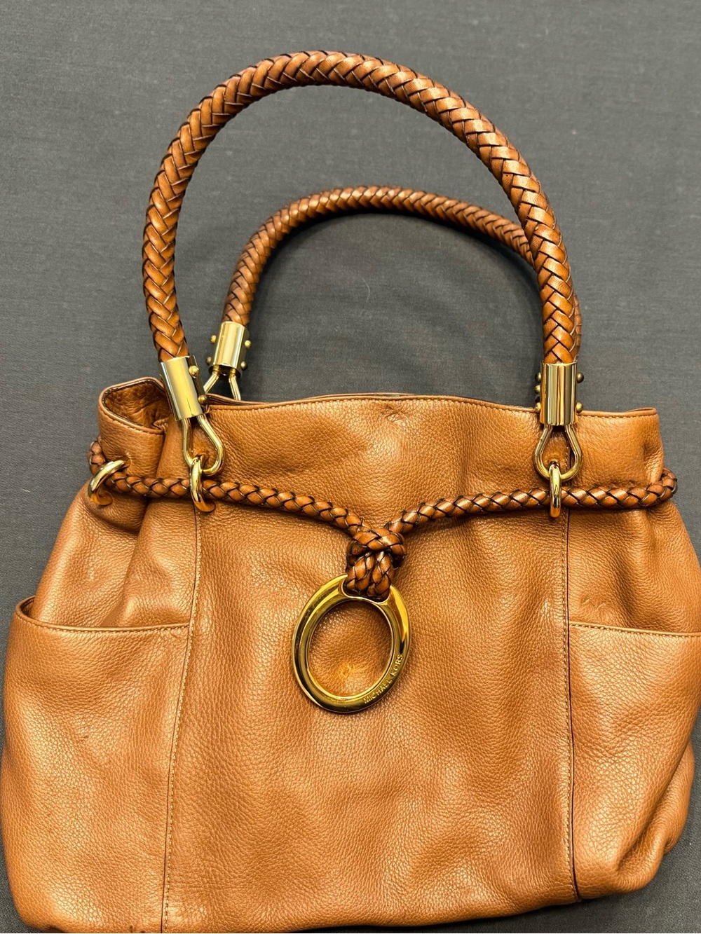 Micheal Kors Skorpios Leather Tote - Tan